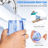 Water Dental Flosser Cordless for Teeth Cleaner,4 Modes 5 Jet Tips Dental Oral Irrigator,Rechargeable IPX7 Waterproof,Portable Teeth Cleaning Pick for Home Trave(White)