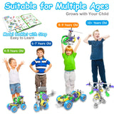 10 in 1 Electric STEM Toys for 4 5 6 7 8+ Year Old Boy Girl Birthday Gifts Educational Building Toys for Kids Ages 4-8 5-7 6-8 Stem Activities Construction Toy for Boys 4-6 8-10 Christmas Idea Gift