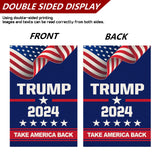 ANOER Donald Trump 2024 Take America Back Decorative Garden Flag Double Sided 12 x 18 Inch Outside Yard Lawn Decor