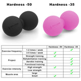 5BILLION Peanut Massage Ball - Double Lacrosse Massage Ball & Mobility Ball for Physical Therapy, Deep Tissue Massage Tool for Myofascial Release, Muscle Relaxer, Pink