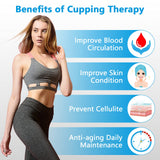 DIKAKO Cupping Therapy Set- Professional Silicone Vacuum Suction Cupping Massage Therapy for Prevent Cellulite and Facial Muscle Pain - Fascia and Body Relaxation (4 pcs)