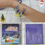 Christmas Advent Calendar Bracelet 24 Days Christmas Countdown Calendar Bracelets Set DIY Jewelry Making Kit 2024 Christmas New Year Birthday Gift