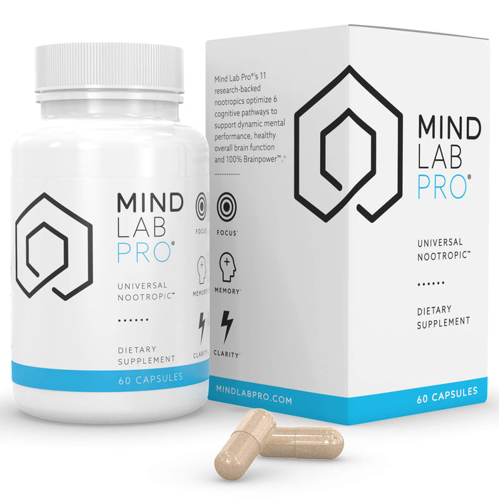 MIND LAB PRO® Universal Nootropic™ Brain Booster Supplement for Focus, Memory, Clarity, Energy - 60 Capsules - Plant-Based, Naturally Sourced Memory Vitamins for Better Brain Health