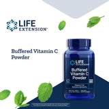 Life Extension Buffered Vitamin C Powder – Ascorbic Acid Vitamin C, Calcium, Magnesium, and Mineral Supplements for Sensitive Stomachs – Gluten-Free, Non-GMO, Vegetarian – 454g ( 84Servings )