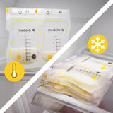 Medela Easy Pour Breastmilk Storage Bags | 100 Count 210ml | Disposable Leakproof Breast Milk Bags with Milk Protection | Recyclable & BPA Free