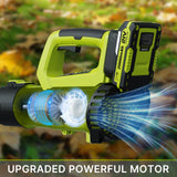 LEAPUL Leaf Blower, 21V Electric Cordless Leaf Blower, 2 X 2.0Ah Batteries and Charger Included, Lightweight Leaf Blower for Patio Cleaning, Lawn Care, Blowing Leaves and Dust, etc.