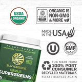 Sunwarrior Vegan Organic Greens Probiotic Powder | 2 Billion CFU Probiotics Organic Raw Juice Soy Free Gluten Free Dairy Free Sugar Free Kosher | Mint 90 Servings | Ormus Supergreens