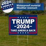 WENWELL Trump 2024 Yard Signs 2-Pack – Double-Sided,Waterproof,UV Resistant, 12x18 Inchs with Metal H-Stakes – Donald Trump Campaign Rally Placard Outdoor Lawn Decoration