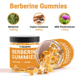 Wiszeen Berberine Gummies - 60 Servings - Berberine Supplement Gummies 1500mg with Ceylon Cinnamon, Sugar Free Berberine Gummy for Adults (180 Count)