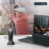 D-Link VR Air Bridge for Meta Quest - Dedicated WiFi 6 Connection Between VR Headset and Gaming PC - Wire-Free/LAG-Free PCVR Gameplay - Official Meta Accessory (DWA-F18)