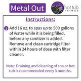 Hot Tub Things Metal Out 16 Ounce - Prevent Scale, Staining, and Calcium Build-up on Surfaces