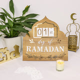 Ramadan Mubarak Advent Calendar 2023 DIY Countdown Calendars Eid Decorations for Home Ramadan Ornament Kids Wood