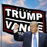 Trump Vance 2024 Flags 3x5 Outdoor Made in USA-Double Sided 3 Ply Heavy Duty Black Trump Vance 2024 Flags Banner for Outside with 2 Brass Grommets UV protection Fade Resistant for Indoor Outdoor