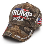 Trump 2024 Hat Donald Trump Hat 2024 MAGA Hat Keep America Great Hat Camo USA Flag Embroidered Adjustable Baseball Cap