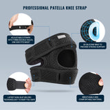 Fit Geno 1-Pack Patella Knee Brace for Knee Pain, Knee Compression Sleeve Knee Brace for Arthritis Pain and Support, Essential Workout Knee Guard Knee Pads for Women and Men