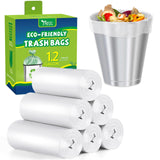 Small Trash Bags 1.2-Gallon: Bathroom Trash Bags Biodegradable Small Garbage Bags Clear Trash Bags for Bathroom Bedroom Office - Mini Trash Liners (Clear, 150 Counts)