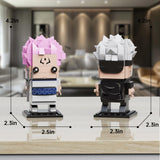 Jujutsu Kaisen Gojo Satoru and Ryomen Sukuna Building Set Figures Toys Compatible with Lego for Boys 8+ Tv Fans Anime Fans Gift for Friends Birthday Christmas (307pcs)