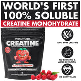 Gains in Bulk Instantized Creatine Monohydrate Powder - Pre Workout Supplement, Support Muscle Endurance, High Energy and Cognitive Function, 100% Soluble, No Bloating - Sour Raspberry | 30 Servings