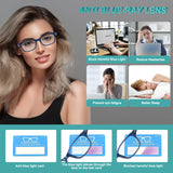 BLOEXCLU 6 Pack Reading Glasses for Women Men Blue Light Blocking Spring Hinge Computer Readers, Anti Eyestrain/Glare (6 Mixed C1, 1.75, Diopters)