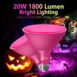 LOXYEE PAR38 Flood Pink Light Bulb,2 Pack-Dimmable,E26 Base Pink Flood Light Outoor(20W Replace to 200W),Pink Light Bulb Outdoor Porch,Colored Light,Spot Light,Halleween,Christmas Lighting