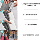 Zurafit Heated Leg Massager, Best Zurafit Heated Leg Massager for Circulation and Pain Relief, Wearable Heat Vibration Electric Massager, Helpful for Pain Relief, Swelling, Edema and RLS (Grey)