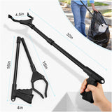 Grabber Tool, 32" Long Reacher Grabber Pickup Tool, Trash Picker Grabber for Elderly Grab It Reaching Tool, Garbage Picker Upper Grabber, Litter Pick Up Grab Tool, Claw Grabber Stick (Black)