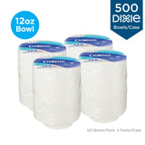 Georgia-Pacific Dixie 12oz Medium-Weight Paper Bowls by GP PRO, White, UXB12WS, 500 Bowls Per Case