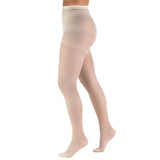 Truform 15-20 mmHg Compression Pantyhose, Sheer 20 Denier Women's Shaping Tights, Ivory, Petite