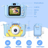 OUTUVAS Kids Camera for Girls, Kids Selfie Camera 3-12 Years Old Girls Christmas Birthday Gift for Girls, Little Girls Toys for 3 4 5 6 7 8 9 Years Old (Blue)