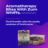 Indigo Wild Zum Bar Goat's Milk Soap - Mother's Day Gift - Frankincense-Lavender - 3 oz (3 Pack)