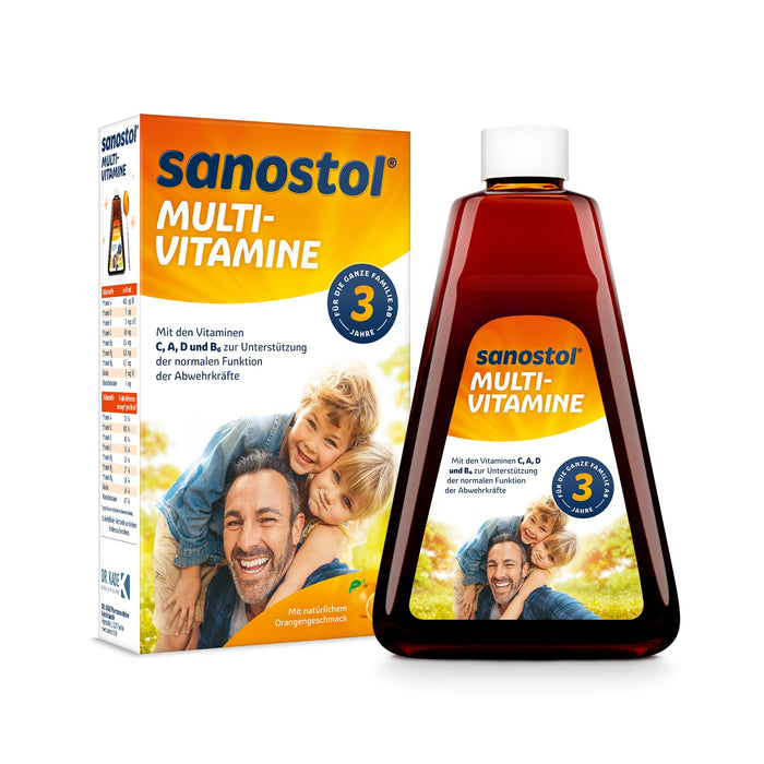 Sanostol Multi-Vitamins: For children from 3 years and adults, supports a healthy immune system with vitamins A and D, 230ml