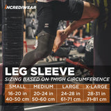 Incrediwear Leg Sleeve 2pk – Full Length Long Leg Sleeve for Leg Pain Relief & Muscle Recovery, Helps Reduce Swelling & Inflammation, Promotes Circulation, Leg Sleeves for Men & Women (Black, Medium)