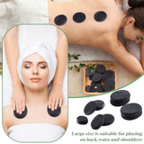 30 Pcs Hot Stones for Massage, Basalt Hot Rocks Massage Rocks Kit Black Smooth Massage Hot Stones Set for Professional Home Spa Warming Massage Relaxation and More, 4 Sizes