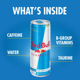 Red Bull Sugar Free Energy Drink with 80mg Caffeine plus Taurine & B Vitamins, 8.4 Fl Oz, 6 Packs of 4 Cans (Pack of 24)