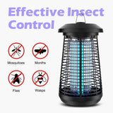 Bug Zapper Outdoor, Electric Mosquito Zapper, Odorless and Physical Mosquito Killer, Bug Zapper Indoor with Waterproof Non-Toxic, 4000V Electric Fly Zapper for Outside, Patio, Backyard, Garden