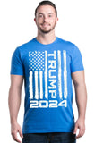 shop4ever® Trump Flag 2024 T-Shirt Large Royal Blue 0