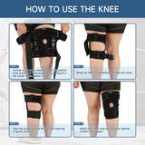 Plus Size Knee Brace XL-8XL,Stable Support of The Decompression Knee, Effective Relief of ACL, Arthritis, Tendinitis Pain, Adjustable Compression Band, Suitable for Men and Women (3XL-4XL)