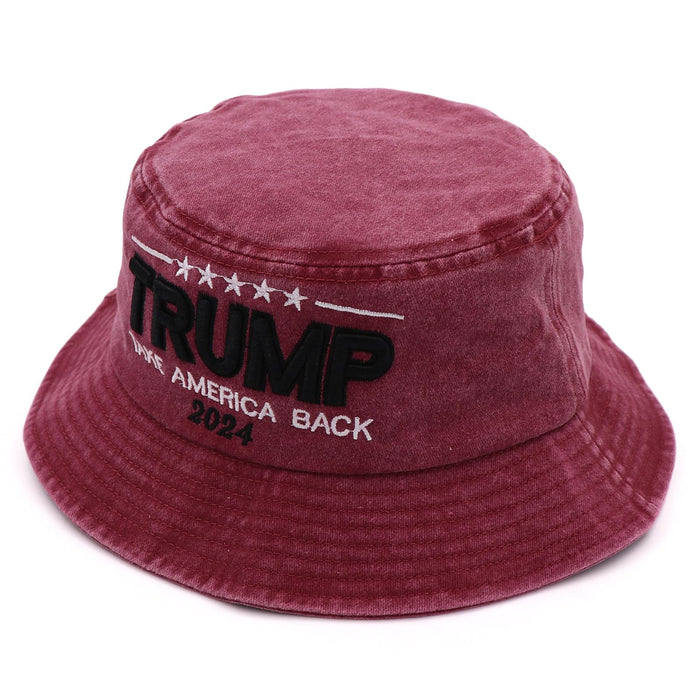 Trump 2024 MAGA Bucket Hats for Men Women,Donald Trump Bucket Hat Make America Great Again Baseball Caps 3D Embroidery MAGA Trump Hat