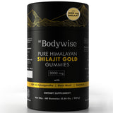 Be Bodywise Pure Himalayan Shilajit Gummies Gold I Lab Tested I No Added Sugar I Ashwagandha, Gokshura| Fulvic Acid & 85+ Trace Minerals I for Men, Women I Non-GMO I 100% Natural & Organic I 60 Gummy