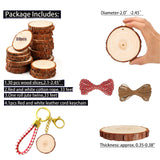 SENMUT Natural Wood Slices 30pcs 2.0"-2.45" Predrilled Wood Circles for Crafts Christmas Wood Slices for Crafts Round Wooden Discs DIY Wood Ornament