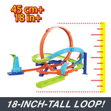 Hot Wheels Toy Car Track Set, Action Loop Cyclone Challenge Playset & 1:64 Scale Vehicle, 2 Ways to Play, Easy Storage