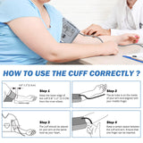 XXL Blood Pressure Cuff Compatible with Omron 9”-24” (22-60CM), Extra Large BP Replacement Cuff for Big Arms - includes 6 Connectors