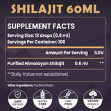 Shilajit Resin Organic Liquid Supplement, Shilajit Himalayan Organic, Shilajit Resin Drop, Shilajit Drop Contain 85 Trace Minerals, Alternative to Resin & Capsules,180 ml