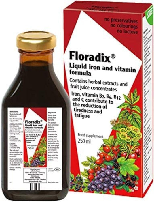 Floradix Floravital Liquid Iron and Vitamin Formula 8.5 fl.oz. - 250 ml. - Made in Germany