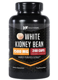 Healthfare White Kidney Bean Extract | 7,500 mg | 240 Capsules | Potent Formula | Non-GMO & Gluten Free | Organic | Made in The USA