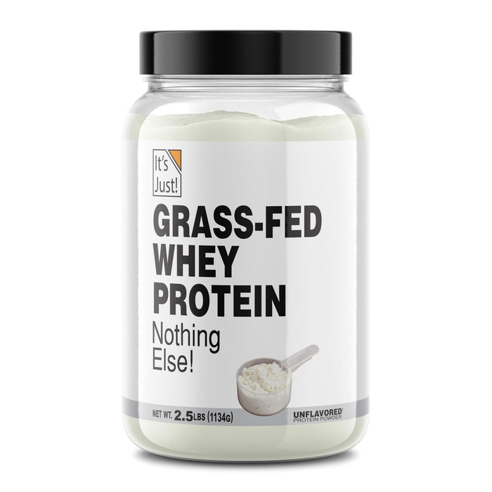 It's Just! - 100% Whey Protein Concentrate, Made in USA, Premium WPC-80, No Added Flavors or Artificial Sweeteners (2.5 Pound (Pack of 1), Grass-Fed/Unflavored)