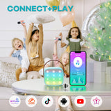 YLL Mini Karaoke Machine for Kids, Portable Bluetooth Speaker with Wireless Microphone, Christmas Birthday Toys Gifts for Boys 3 4 5 6 7 8 9 10 11 12 + Party Family School(Blue)