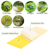 150 Pack Sticky Houseplant Traps Stakes Yellow Insect Trap Fungus Gnat Sticky Trap for Indoor Outdoor Garden Houseplant Fungus Gnat Fruit Flies Mosquito
