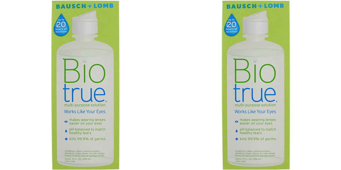 Biotrue Contact Lens Solution for Soft Contact Lenses, Multi-Purpose, 10 oz (2 Pack)