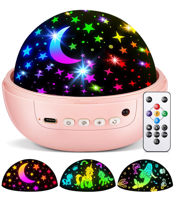 Star Projector for Kids, 3 Films+93 Colors Kids Projector Night Light
